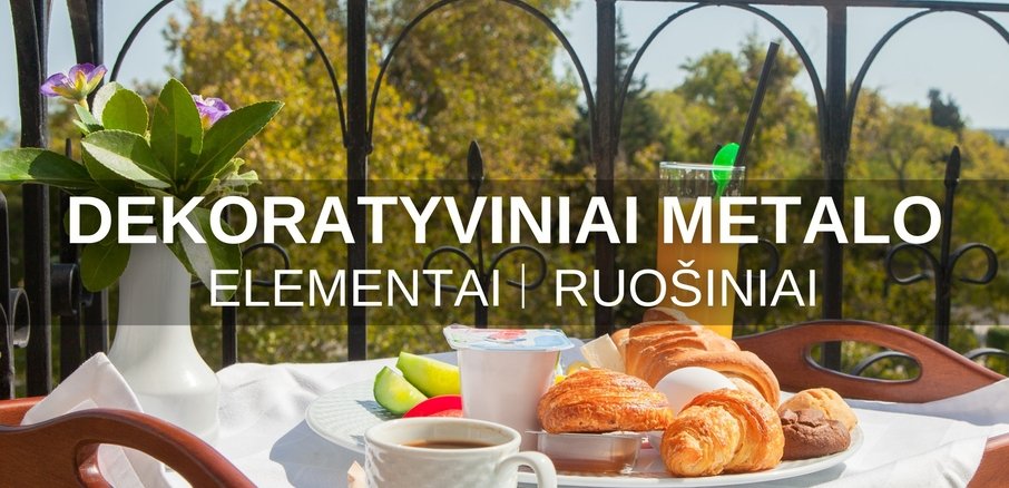 DEKORATYVINIAI METALO ELEMENTAI RUOŠINIAI