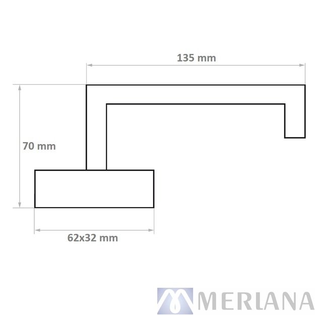 Rankena RAVENNA varteliams/durims (kompl.), L13KZ160 1